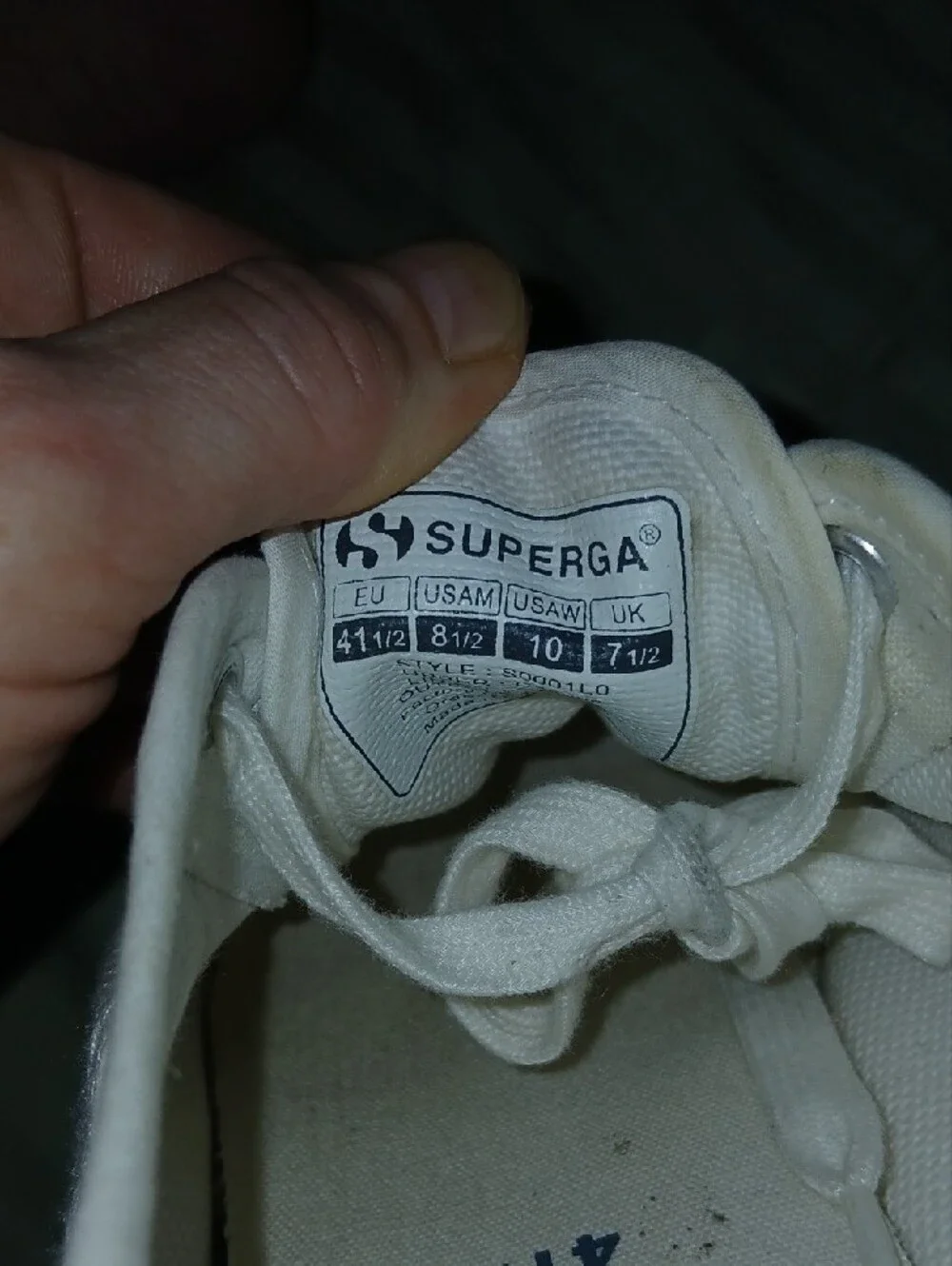 Superga Womens White Canvas Low-Top Platform Sneakers Sz: 8.5